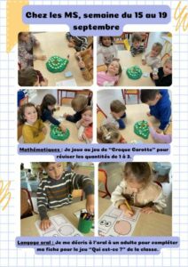 Chez les MS, semaine du 15 au 19 septembre