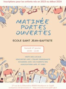 Portes-ouvertes de l’école et inscriptions