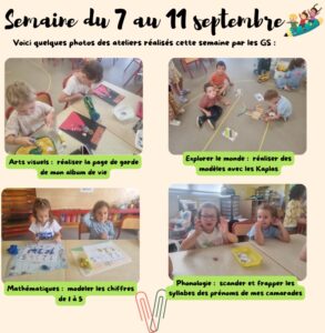 GS : semaine du 7 au 11 septembre